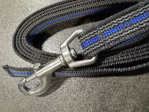 Gummierte Leine -Blue Line-