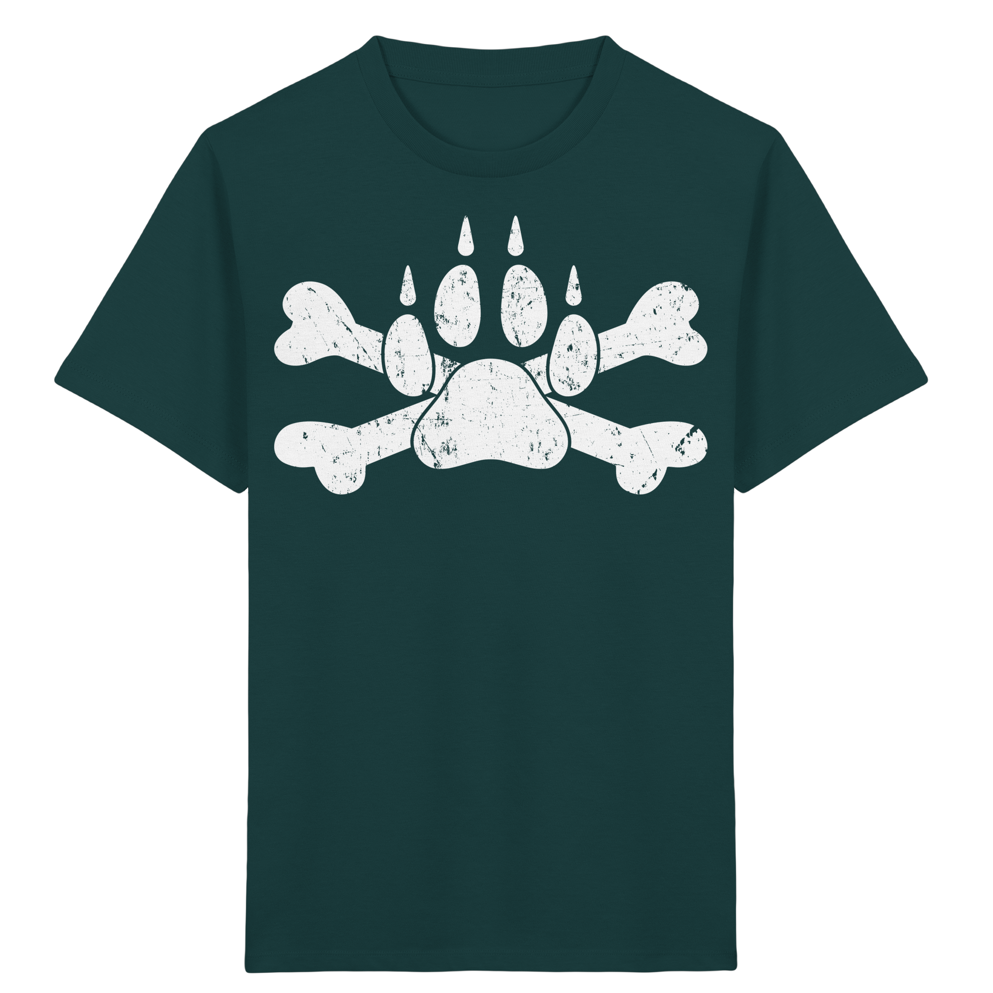 Pfote mit Knochen - Kids Organic Shirt