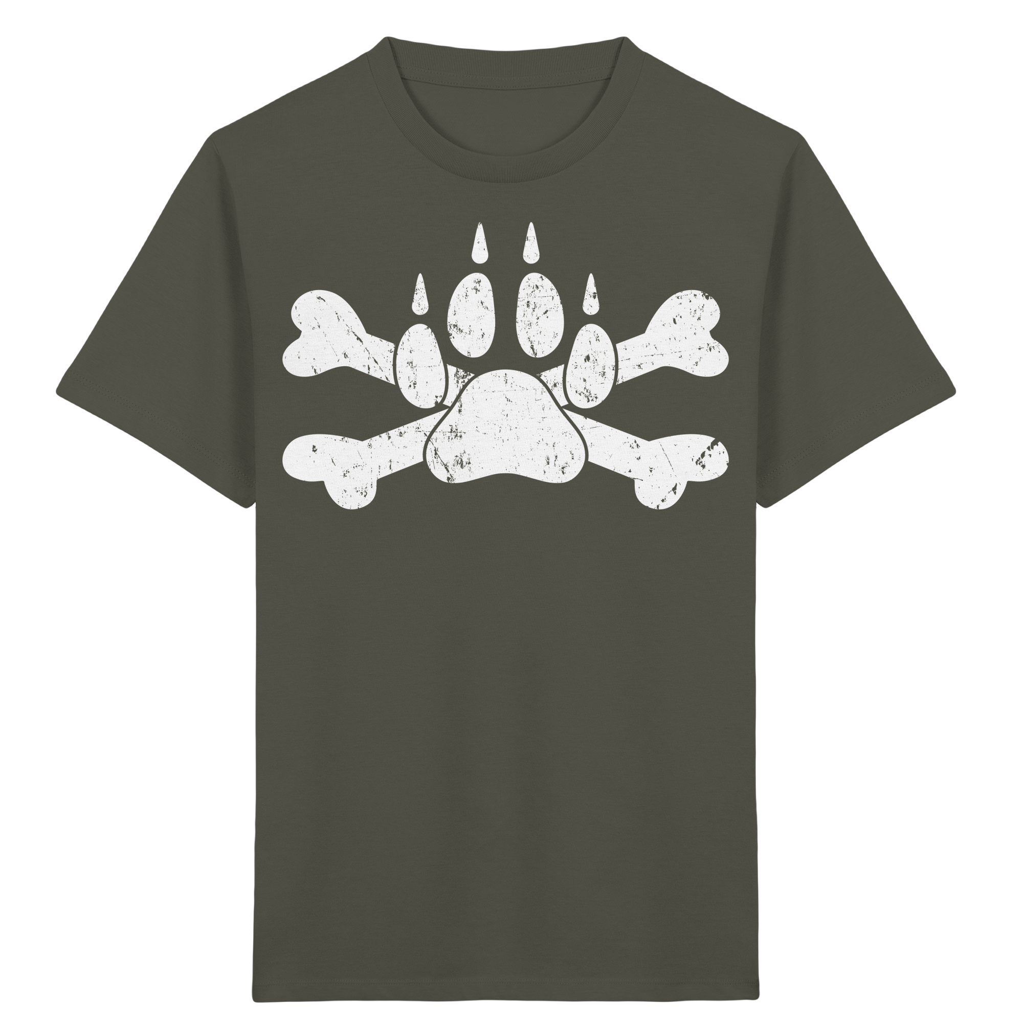Pfote mit Knochen - Kids Organic Shirt