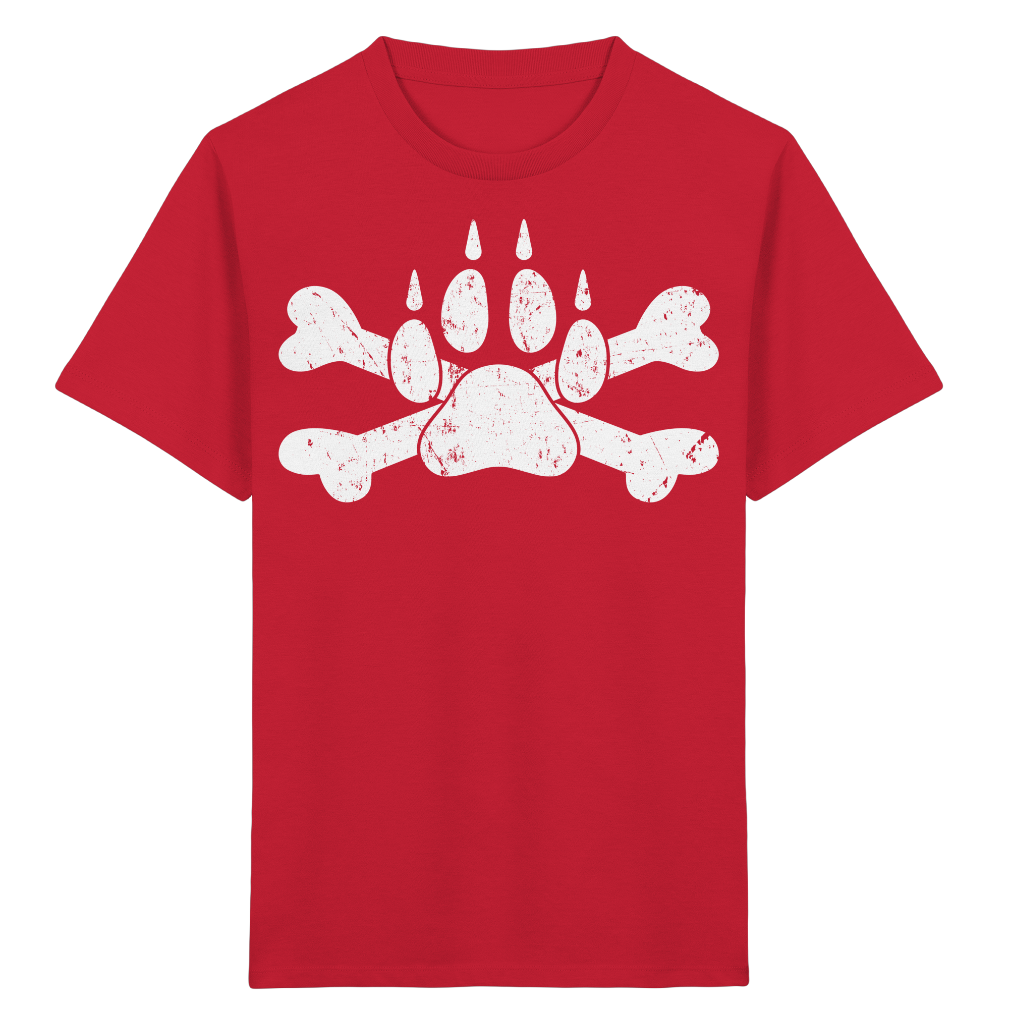 Pfote mit Knochen - Kids Organic Shirt