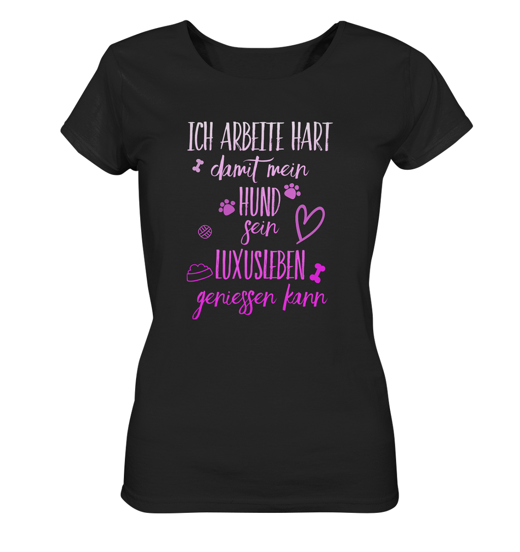 Ich arbeite hart..... - Ladies Organic Shirt