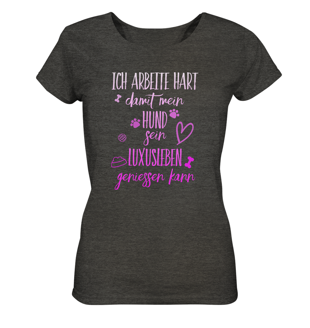 Ich arbeite hart..... - Ladies Organic Shirt (meliert)