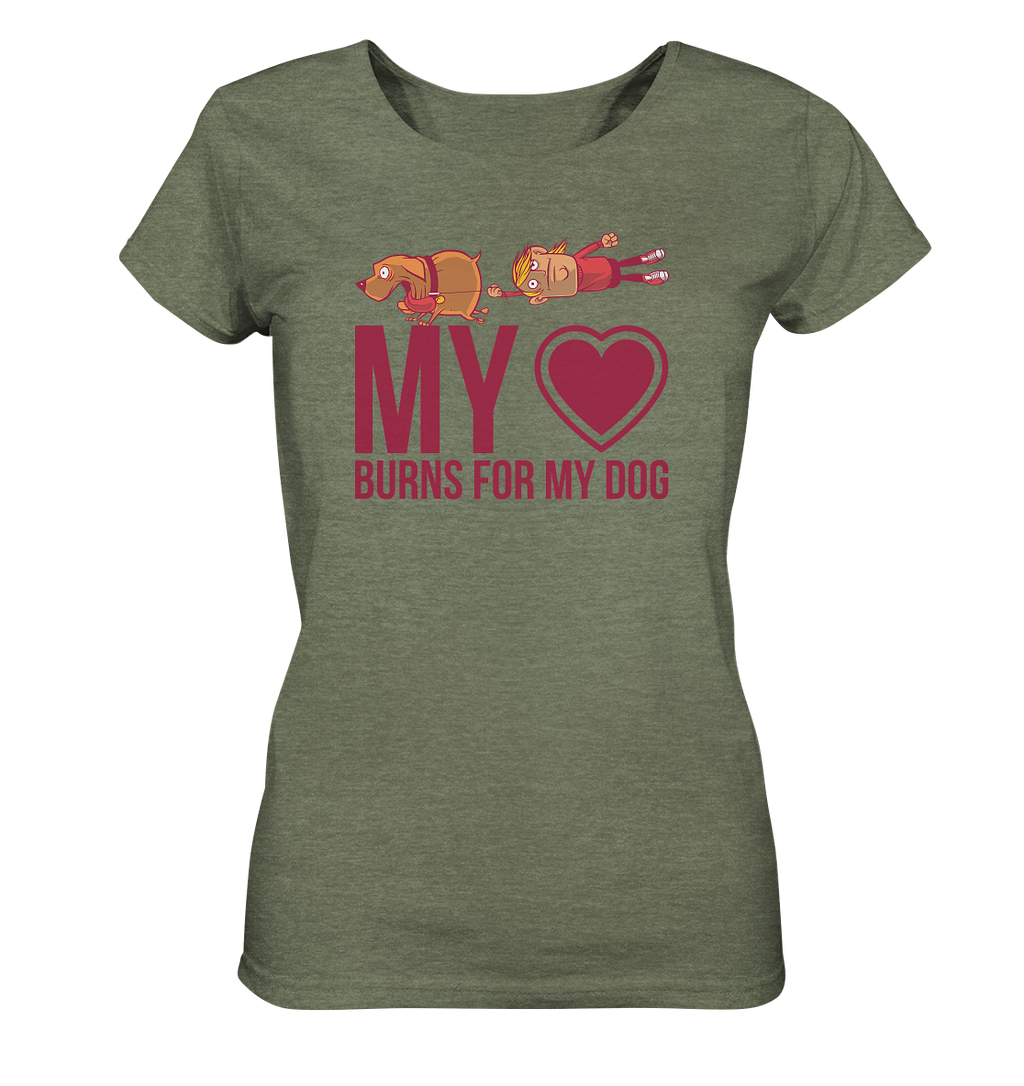 I love my dog - Ladies Organic Shirt (meliert)