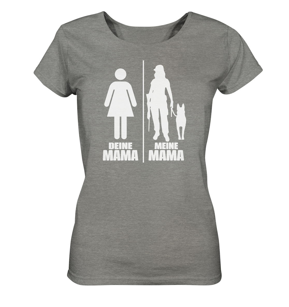 Deine Mama Meine Mama - Ladies Organic Shirt (meliert)