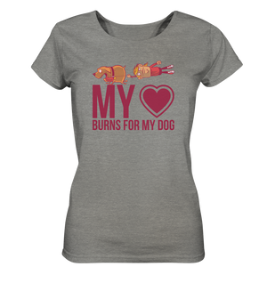 I love my dog - Ladies Organic Shirt (meliert)