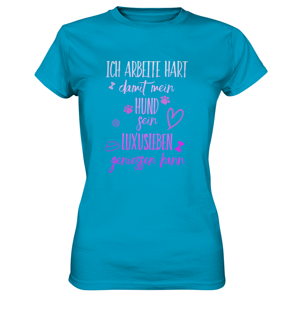 Ich arbeite hart..... - Ladies Premium Shirt