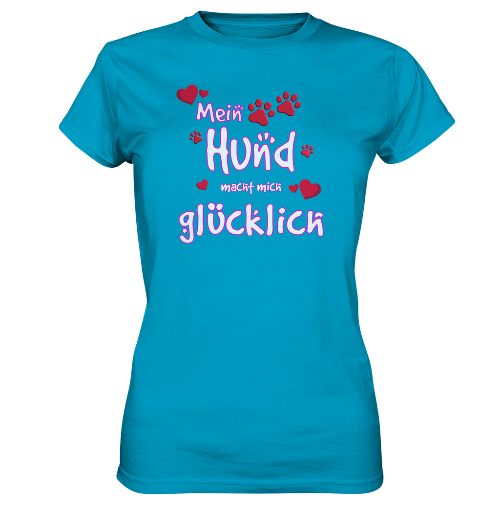 Mein Hund macht mich glücklich  - Ladies Premium Shirt