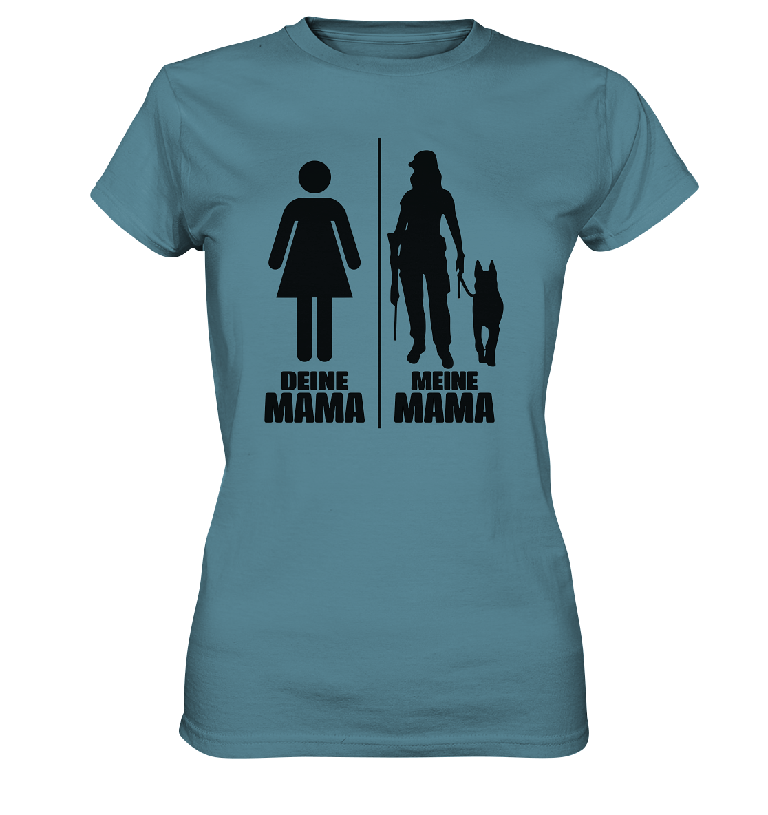 Deine Mama schwarz - Ladies Premium Shirt