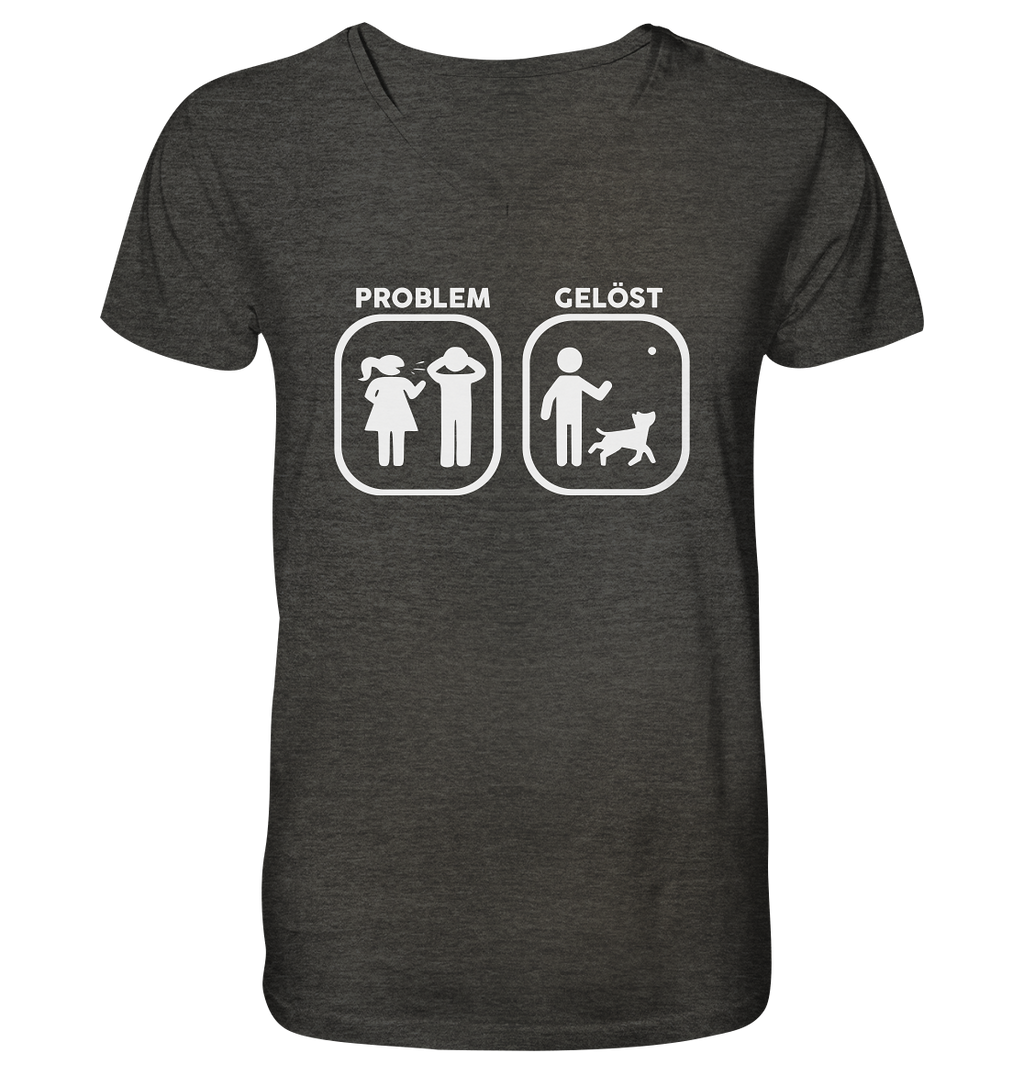 -PROBLEM GLÖST- - Mens Organic V-Neck Shirt