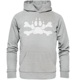 Pfote mit Knochen  - Premium Unisex Hoodie