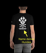 -K9 "NAME DEINES HUNDES"- Kurzärmeliges Unisex-T-Shirt