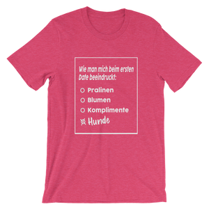 -ERSTES DATE- Kurzärmeliges Unisex-T-Shirt