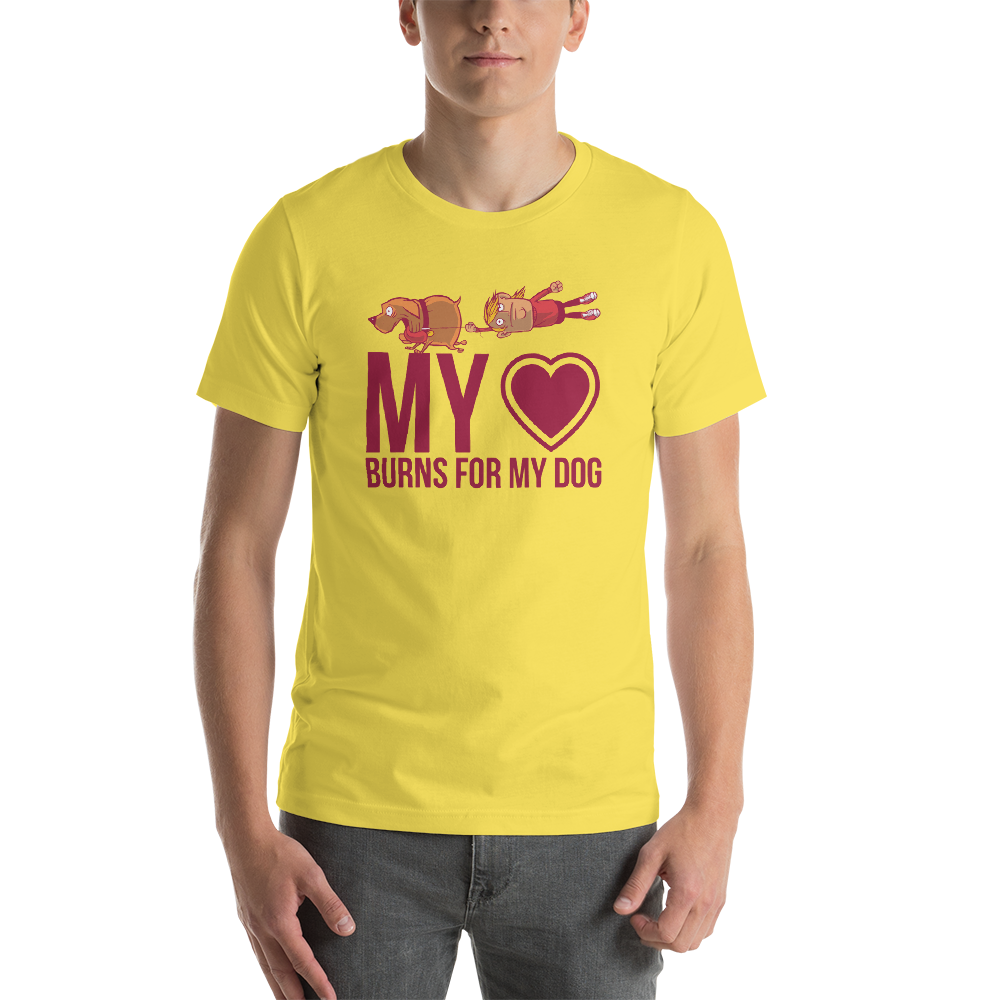 -LOVE MY DOG- Kurzärmeliges Unisex-T-Shirt