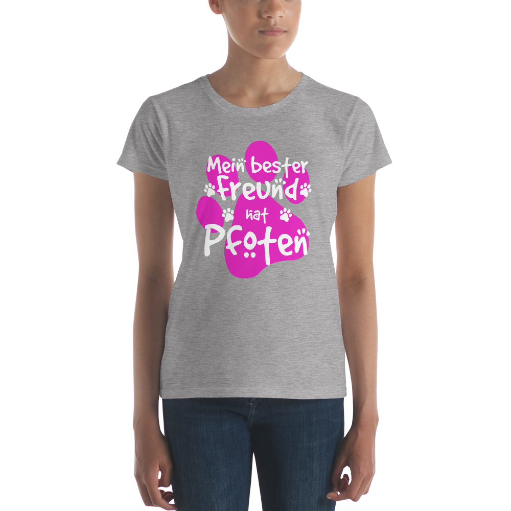 -MEIN BESTER FREUND HAT PFOTEN- Frauen Kurzarm T-Shirt