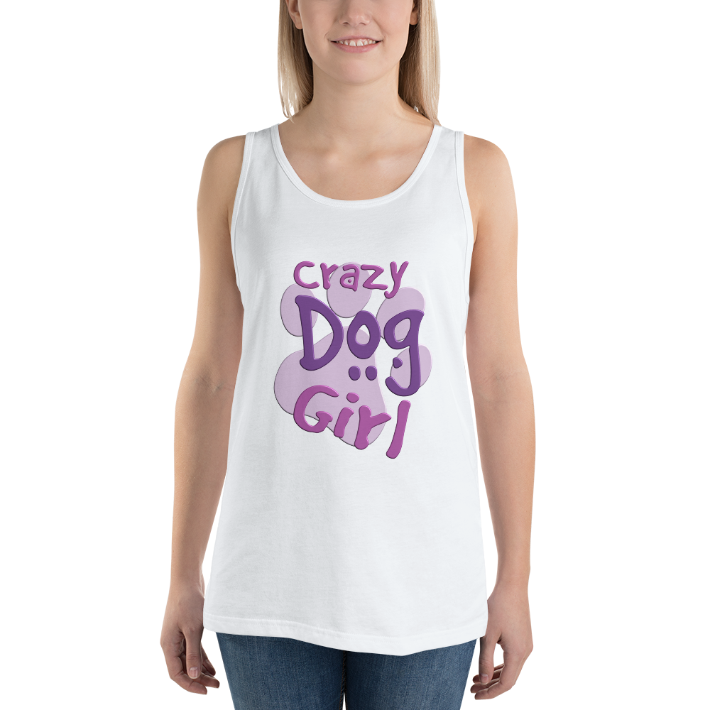 -CRAZY DOG GIRL- Unisex Tank Top