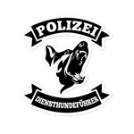 -POLIZEI DIENSTHUNDEFÜHRER- Blasenfreie Aufkleber