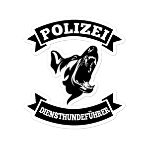 POLIZEI DIENSTHUNDEFÜHRER- Blasenfreie Aufkleber – Da-Hundstratzer