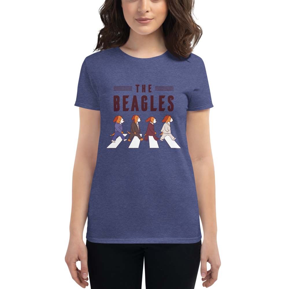 -THE BEAGLES- Frauen Kurzärmeliges T-Shirt