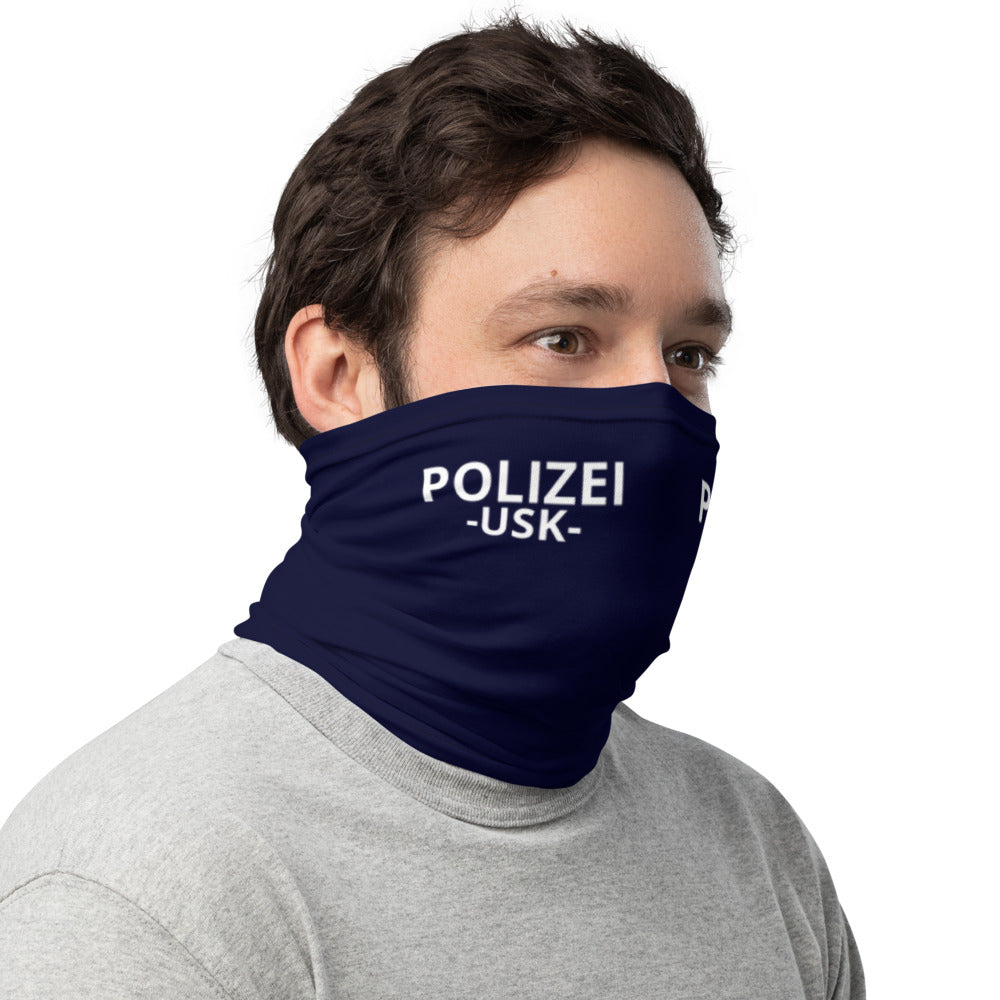 -POLIZEI USK- Multifunktionstuch Polizeiblau
