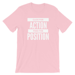 -CLICK FOR ACTION FEED FOR POSITION- Kurzärmeliges Unisex-T-Shirt