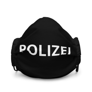 -POLIZEI- Gesichtsmaske Schwarz