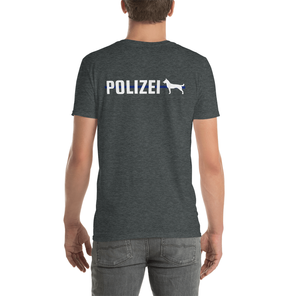 -POLIZEI Blue Line mit Malinois- Kurzärmeliges Unisex-T-Shirt