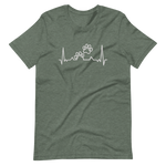 -Herzschlag Pfote- Kurzärmeliges Unisex-T-Shirt