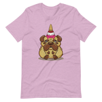 -Hund mit Eistüte- Kurzärmeliges Unisex-T-Shirt