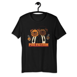 -PUG FICTION- Kurzärmeliges Unisex-T-Shirt