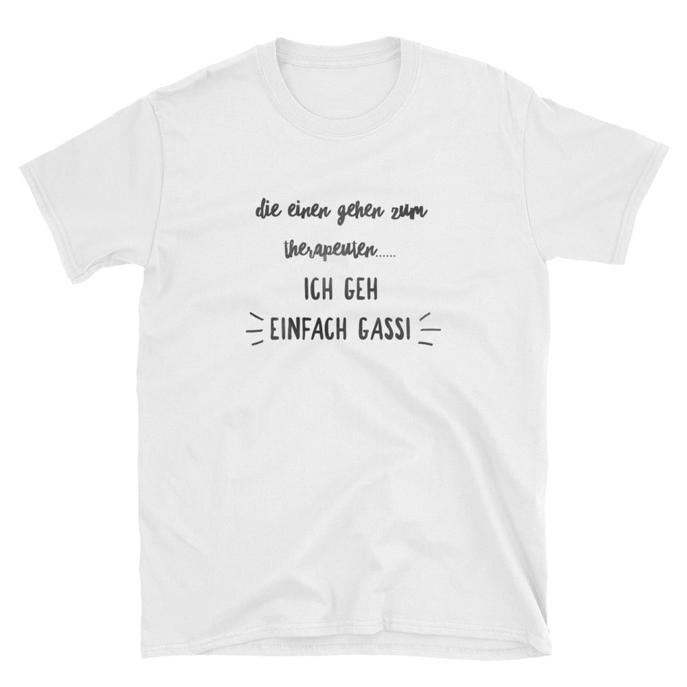 -Gassi- Kurzarm-Unisex-T-Shirt