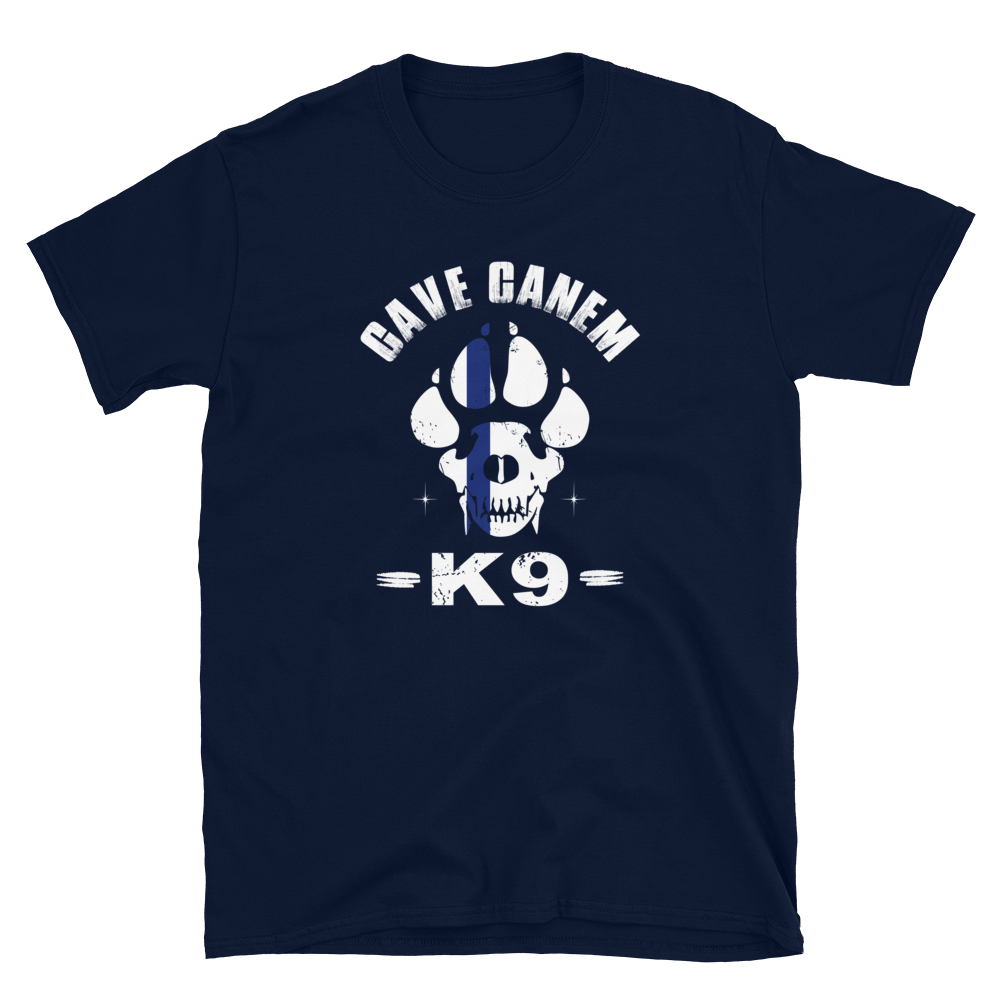 -CAVE CANEM BLUE LINE- Kurzarm-Unisex-T-Shirt