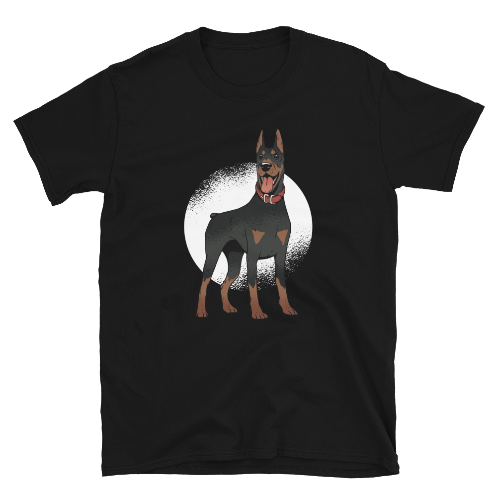 -Dobermann- Kurzarm-Unisex-T-Shirt