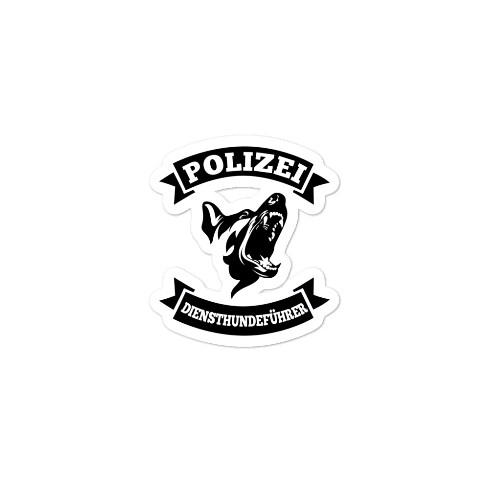 -POLIZEI DIENSTHUNDEFÜHRER- Blasenfreie Aufkleber