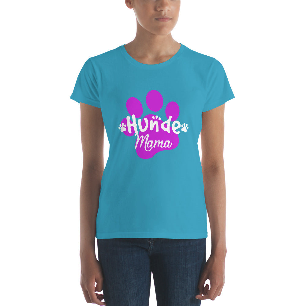 -HUNDE MAMA- Frauen Kurzarm T-Shirt
