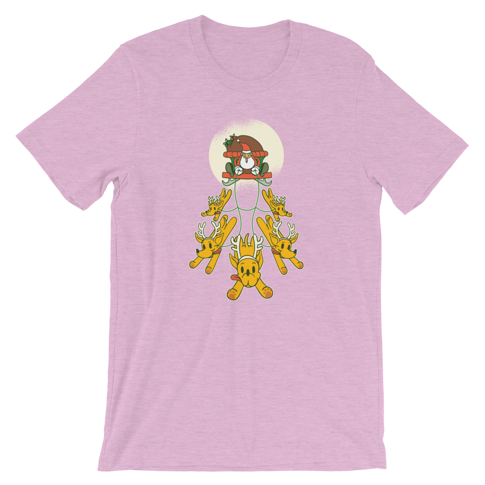 -Weihnachtshunde- Kurzärmeliges Unisex-T-Shirt