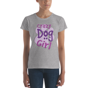 -CRAZY DOG GIRL- Frauen Kurzarm T-Shirt