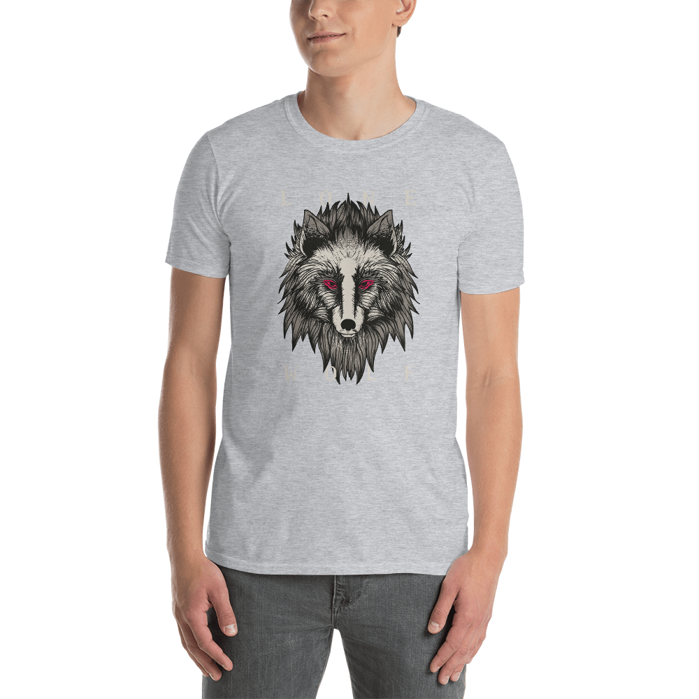 -LONE WOLF- Kurzarm-Unisex-T-Shirt