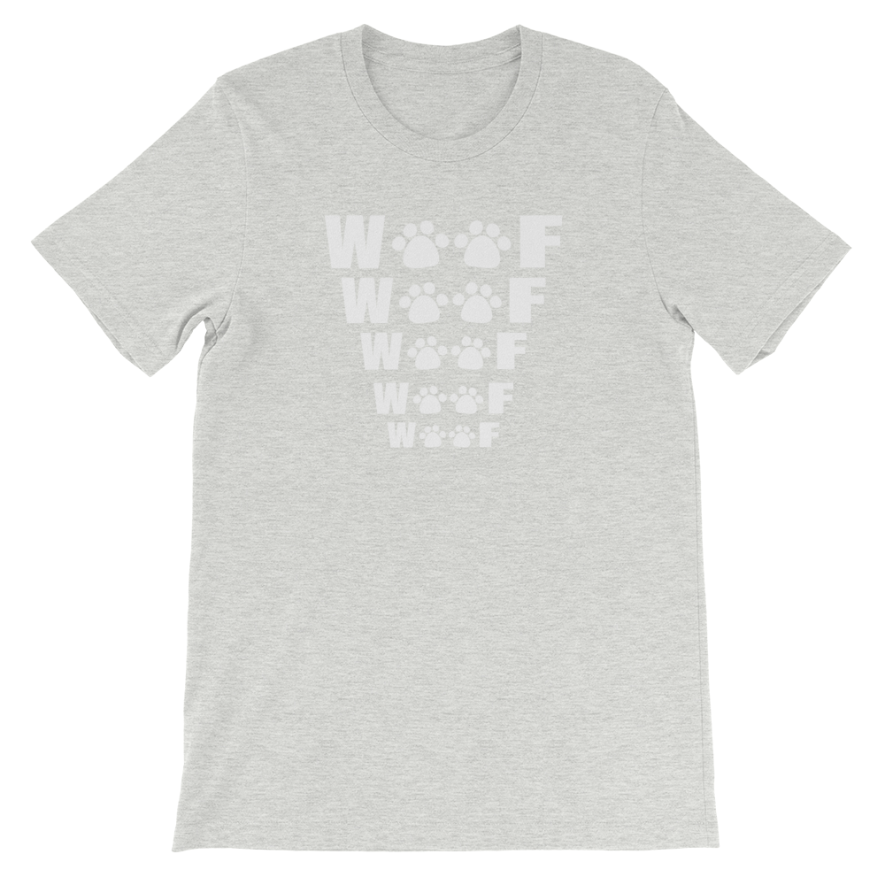 -WOOF WOOF- Kurzärmeliges Unisex-T-Shirt