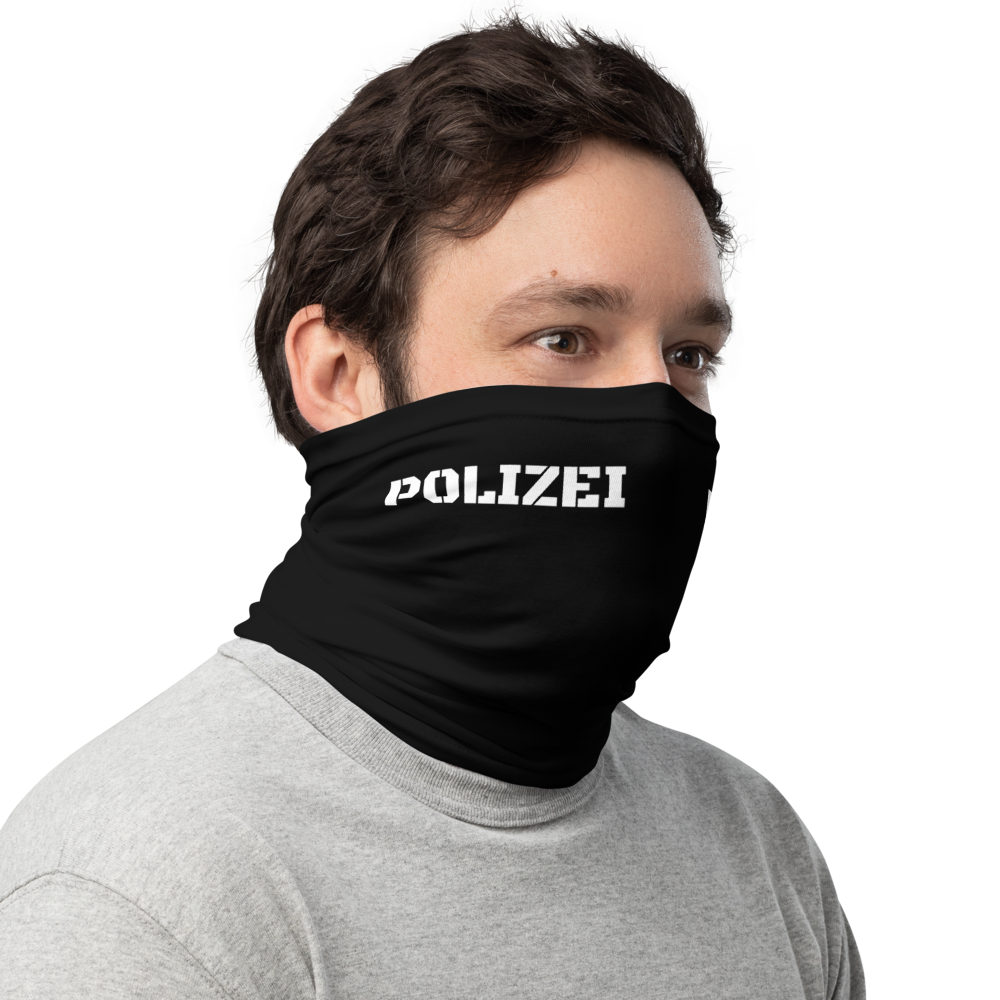 -POLIZEI- Multifunktionstuch Schwarz