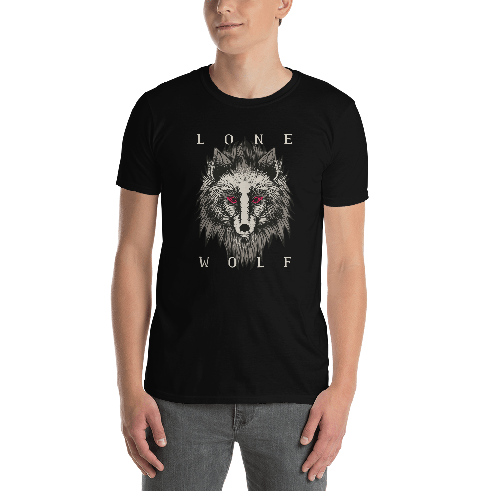 -LONE WOLF- Kurzarm-Unisex-T-Shirt