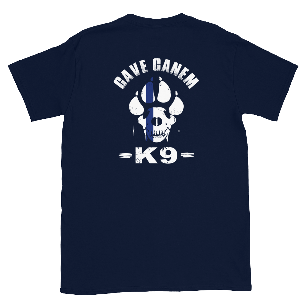 -CAVE CANEM BLUE LINE- Kurzarm-Unisex-T-Shirt