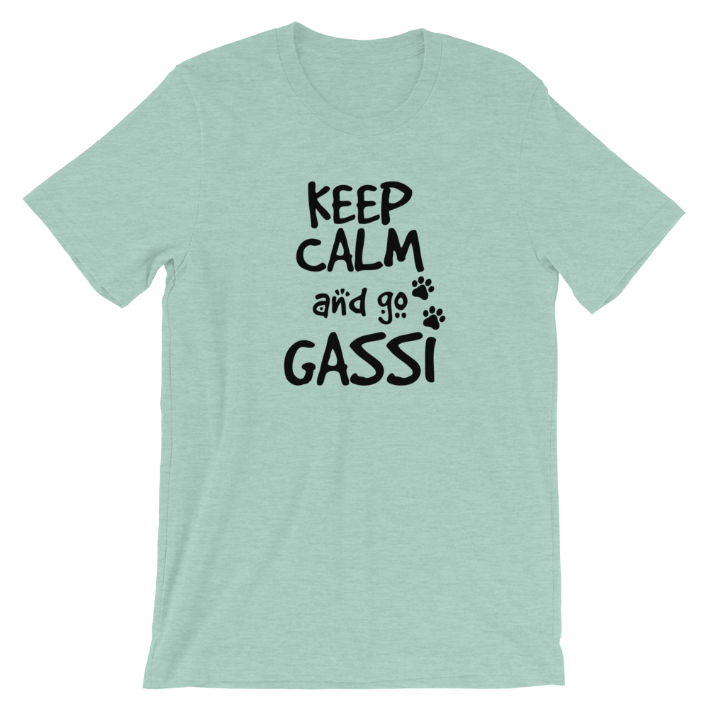 -KEEP CALM GO GASSI- Kurzärmeliges Unisex-T-Shirt