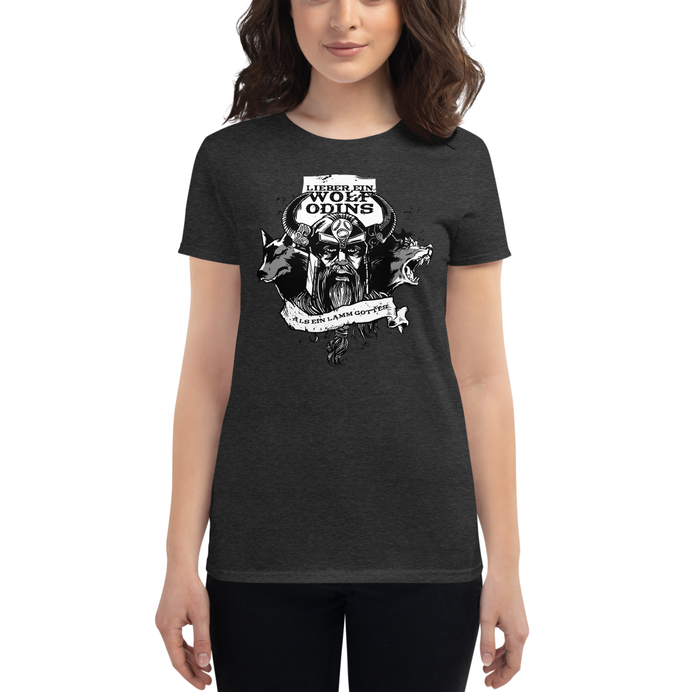 -LIEBER EIN WOLF ODINS- Frauen Kurzarm T-Shirt