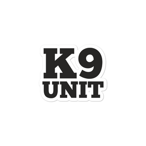 -K9 Unit- Blasenfreie Aufkleber