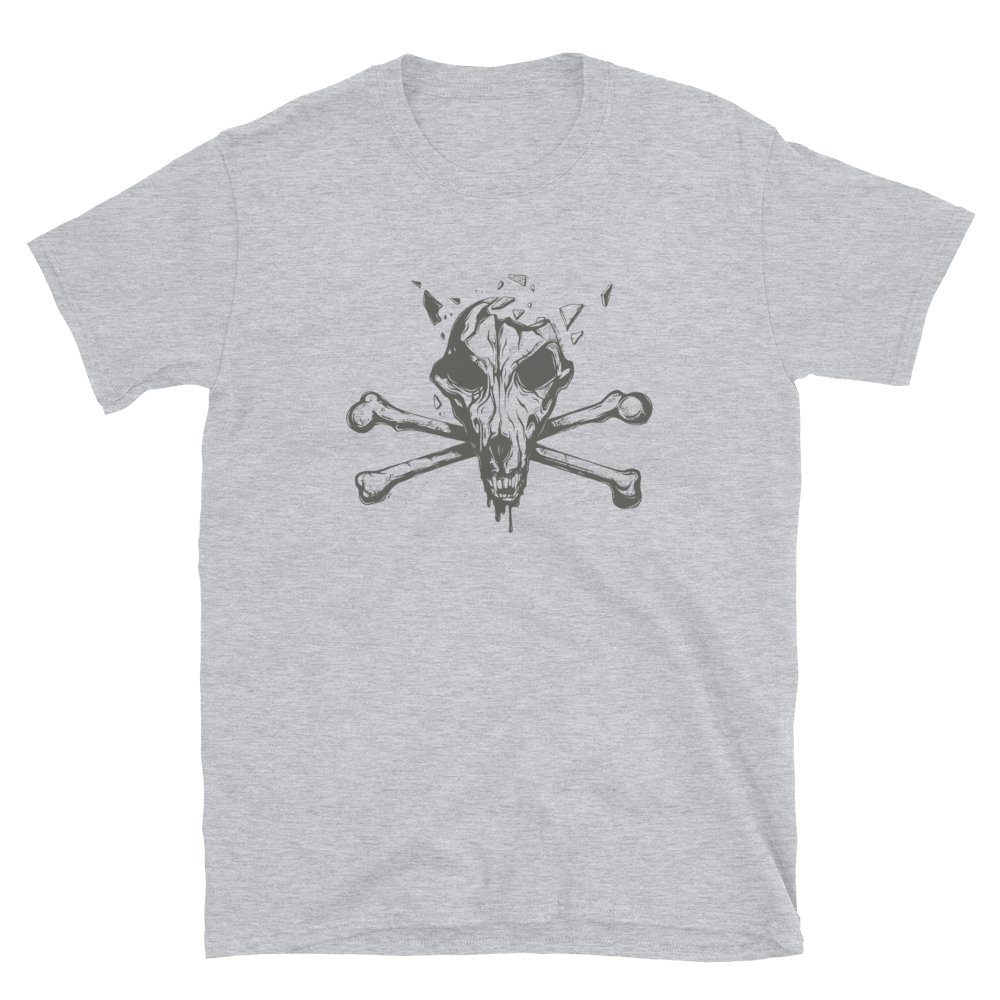 -DOG SKULL- Kurzärmeliges Unisex-T-Shirt